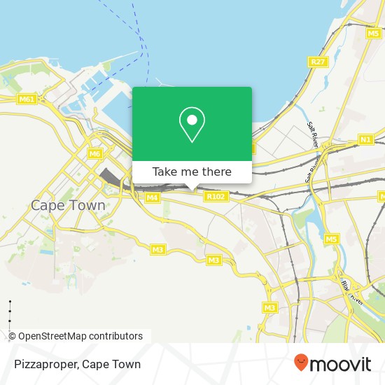 Pizzaproper, 135, Albert Rd Woodstock Cape Town 7925 map