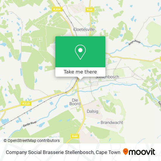 Company Social Brasserie Stellenbosch map