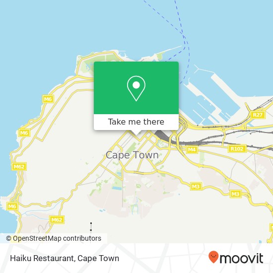 Haiku Restaurant, 58, Burg St Cape Town Cape Town 8001 map