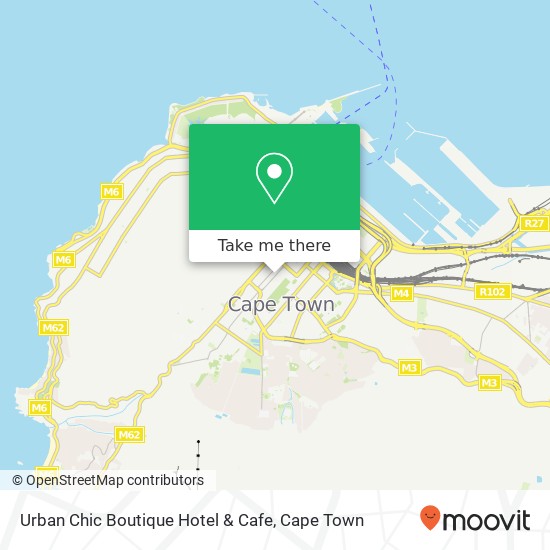 Urban Chic Boutique Hotel & Cafe, 172, Long St Cape Town Cape Town 8001 map