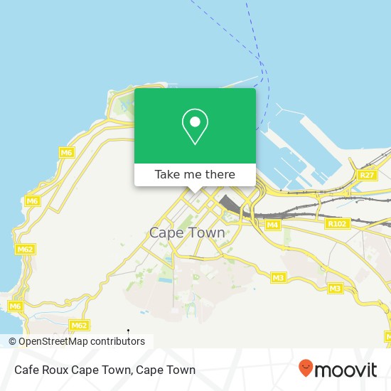 Cafe Roux Cape Town, 74, Shortmarket St Cape Town 8001 map