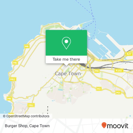 Burger Shop, 166, Long St Cape Town Cape Town 8001 map