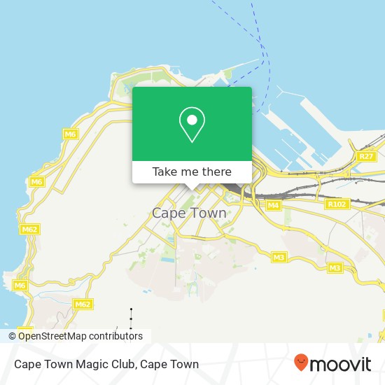 Cape Town Magic Club map
