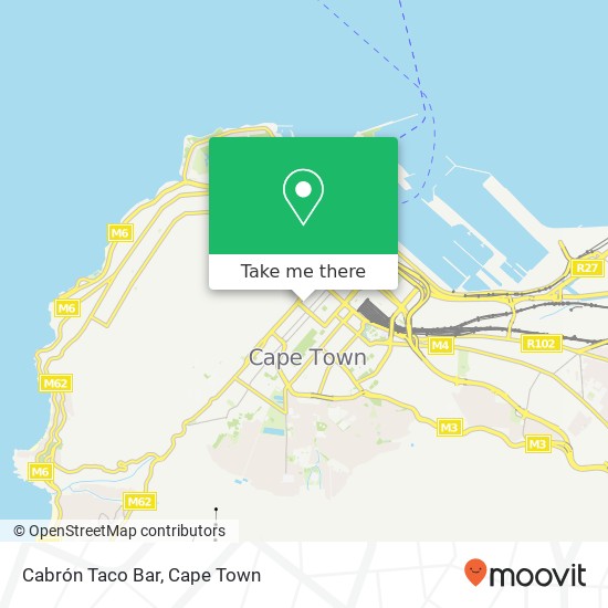Cabrón Taco Bar, 120, Bree St Cape Town 8001 map