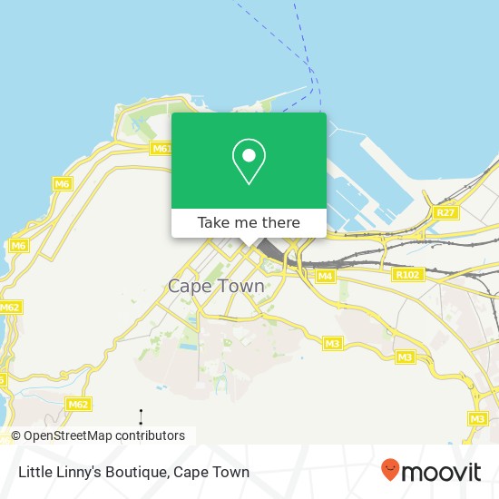 Little Linny's Boutique, Castle St Cape Town Cape Town map