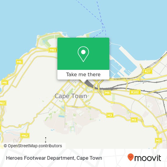 Heroes Footwear Department, Strand St Cape Town Cape Town 8001 map