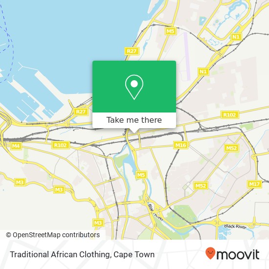 Traditional African Clothing, Voortrekker Rd Maitland Cape Town 7405 map