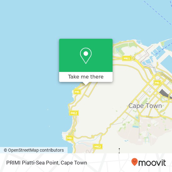 PRIMI Piatti-Sea Point, 51, Regent Rd Sea Point Cape Town 8005 map