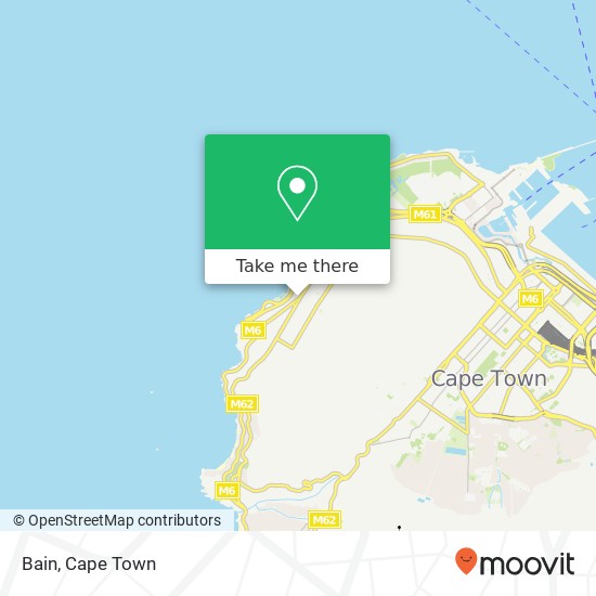 Bain, Regent Rd Sea Point Cape Town 8005 map