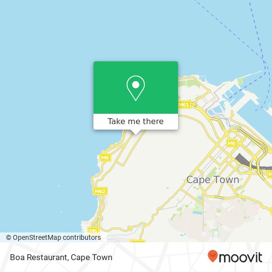 Boa Restaurant, The Glen St Sea Point Cape Town 8005 map