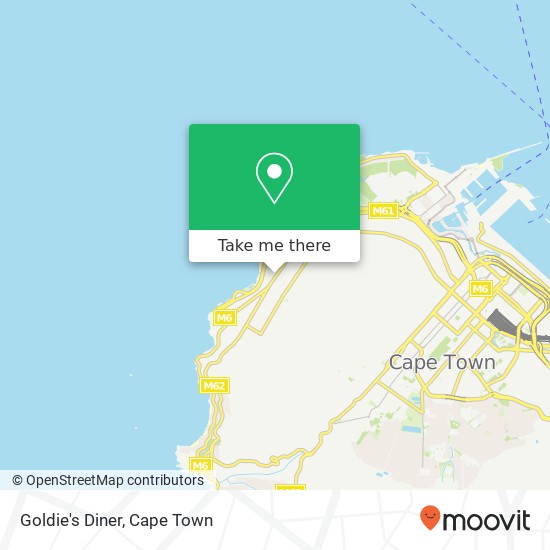 Goldie's Diner, Main Rd Sea Point Cape Town 8005 map