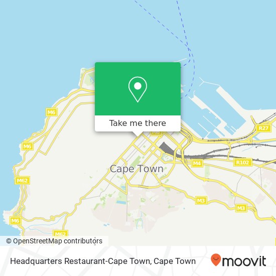 Headquarters Restaurant-Cape Town, Buitengracht St Cape Town Cape Town 8001 map