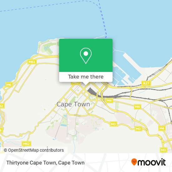 Thirtyone Cape Town map