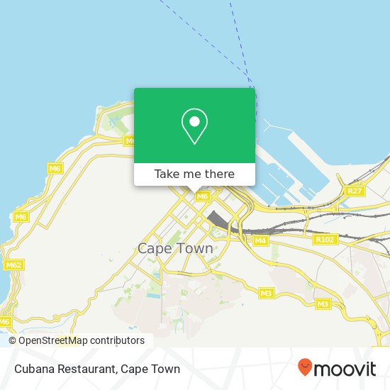 Cubana Restaurant, Prestwich St Cape Town Cape Town 8001 map