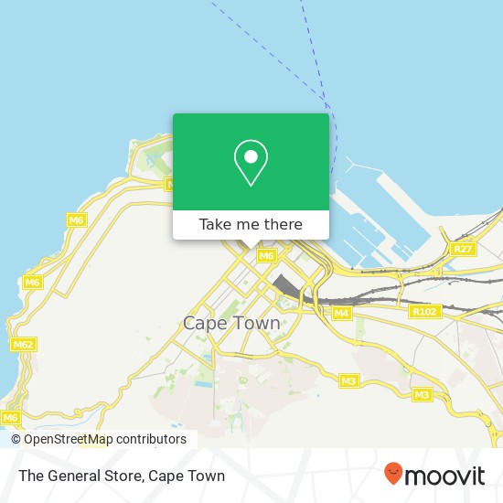 The General Store, 22, Bree St Cape Town 8001 map