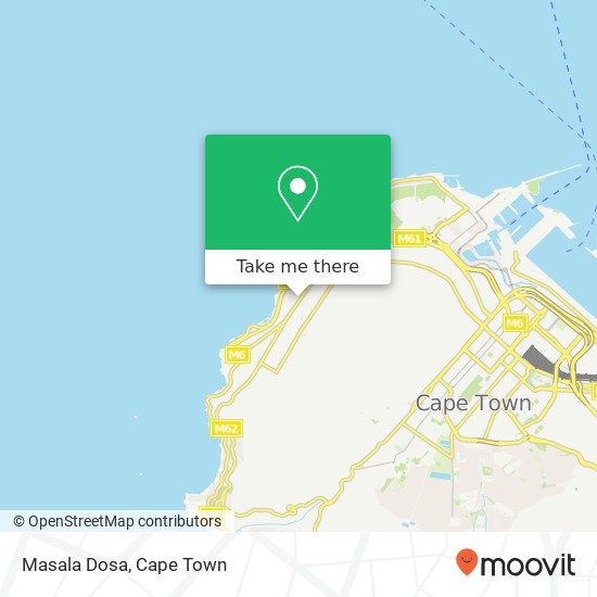 Masala Dosa, Milton Rd Sea Point Cape Town 8005 map
