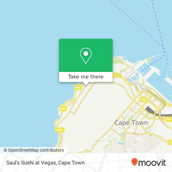 Saul's Sushi at Vegas, 116, Main Rd Sea Point Cape Town 8005 map