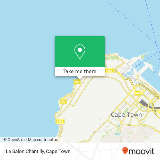 Le Salon Chantilly, London Rd Sea Point Cape Town 8005 map