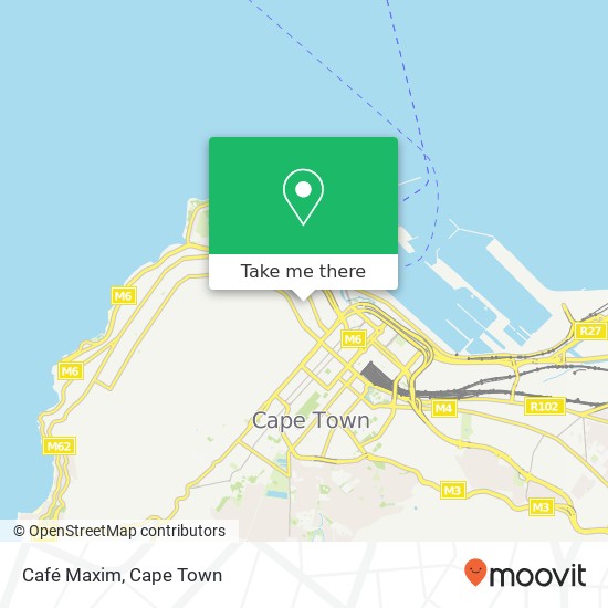 Café Maxim, Rawbone Ln Green Point Cape Town 8005 map