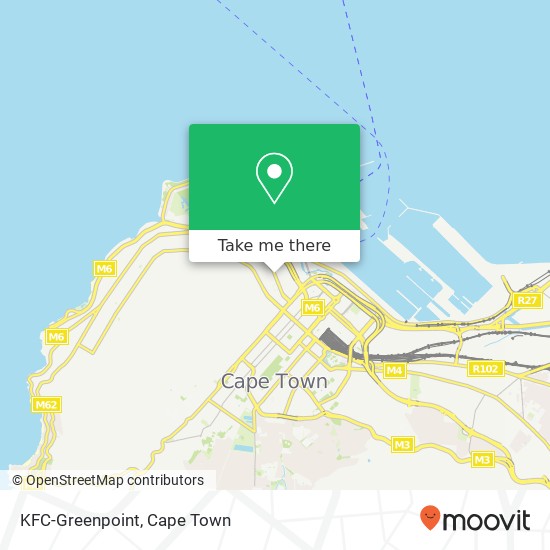 KFC-Greenpoint, De Waterkant Cape Town 8001 map