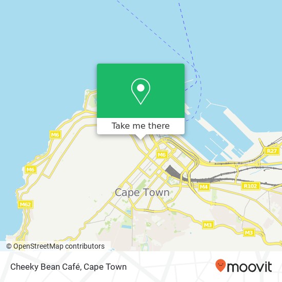 Cheeky Bean Café, Moreland Ter Green Point Cape Town 8005 map