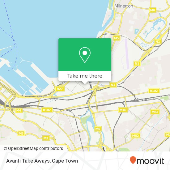 Avanti Take Aways, Bloemfontein St Paarden Eiland Cape Town 7405 map