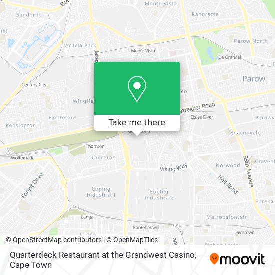 Quarterdeck Restaurant at the Grandwest Casino map
