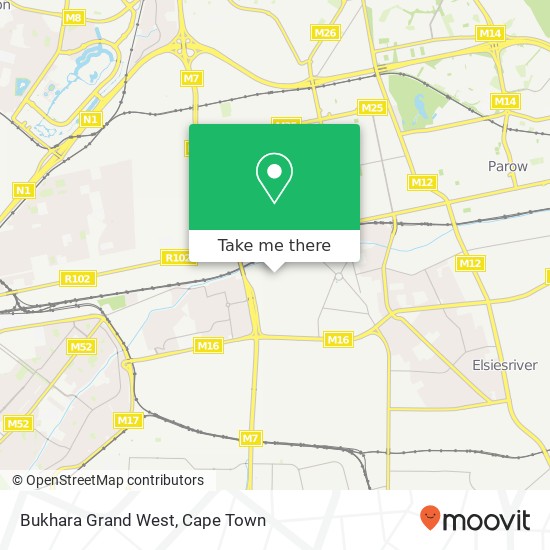 Bukhara Grand West, WP Showgrounds Cape Town 7460 map