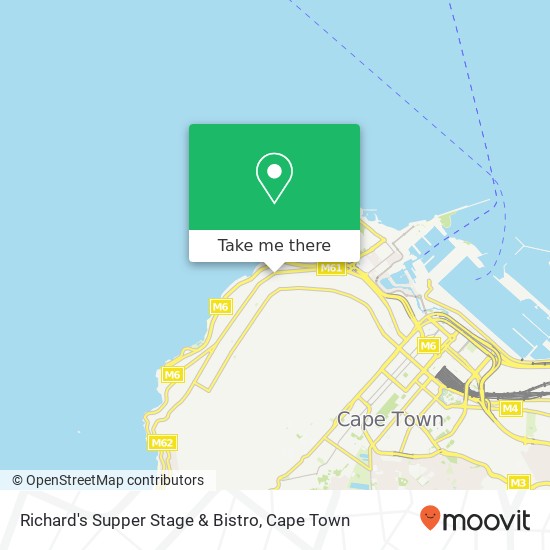 Richard's Supper Stage & Bistro, Glengariff Rd Three Anchor Bay Cape Town 8005 map