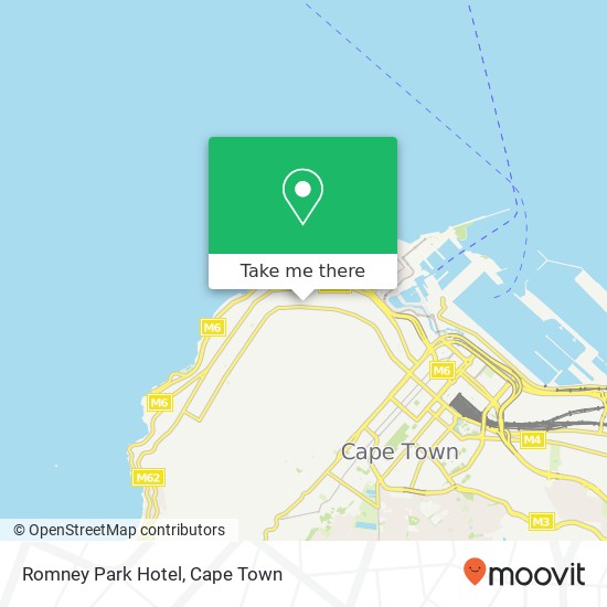 Romney Park Hotel, Hill Rd Green Point Cape Town 8005 map