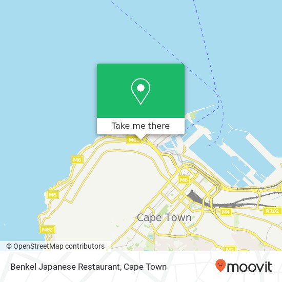 Benkel Japanese Restaurant, Main Rd Green Point Cape Town 8005 map