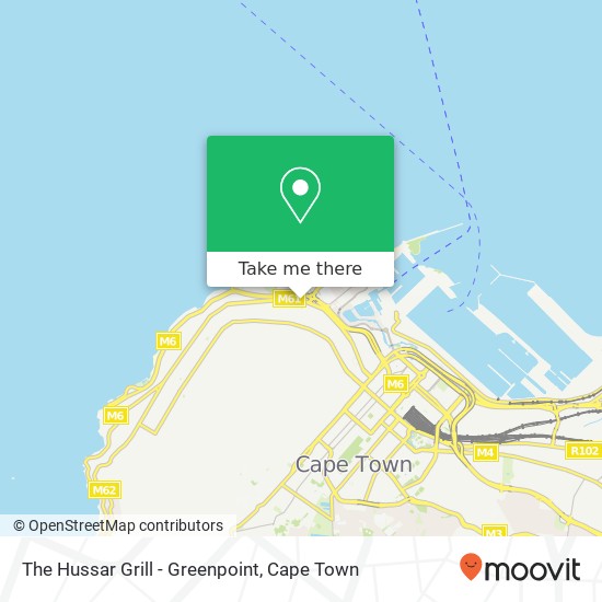 The Hussar Grill - Greenpoint, 107A, Main Rd Green Point Cape Town 8005 map