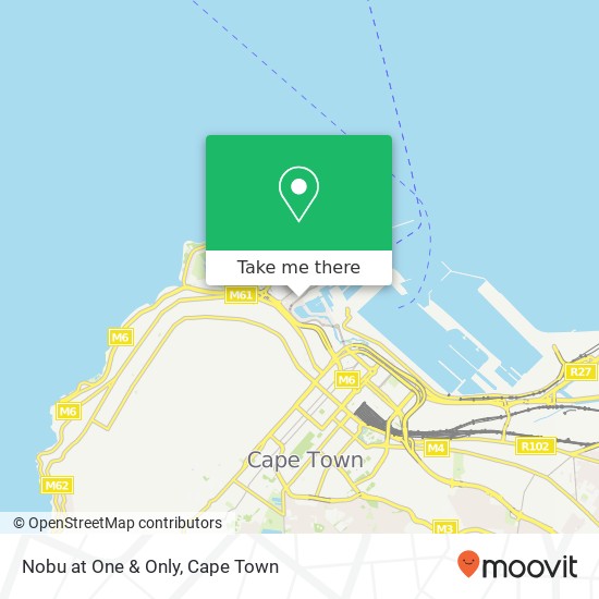 Nobu at One & Only, V&A Waterfront Cape Town 8001 map