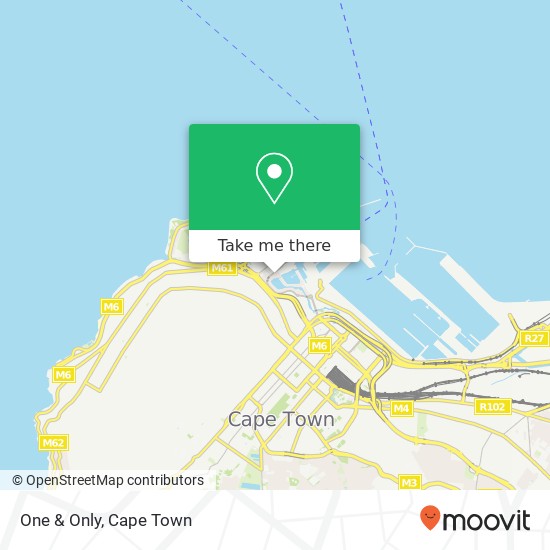 One & Only, V&A Waterfront Cape Town 8001 map