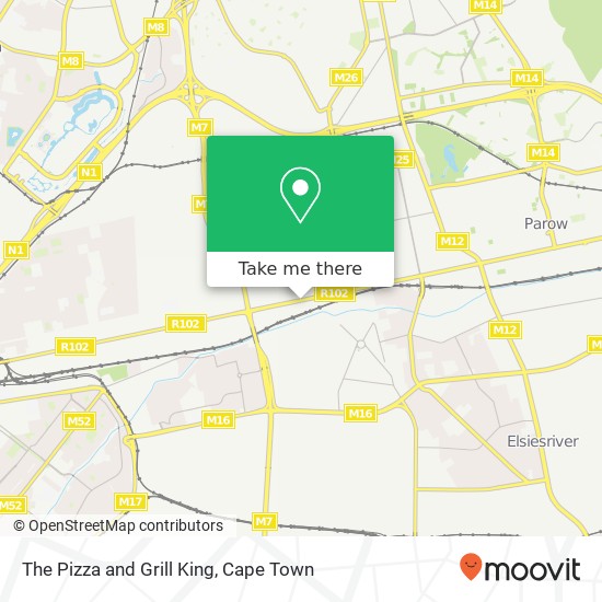 The Pizza and Grill King, Voortrekker Rd Townsend Estate Goodwood 7500 map