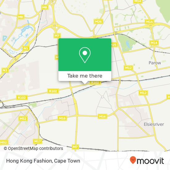 Hong Kong Fashion, Voortrekker Rd Townsend Estate Goodwood 7500 map