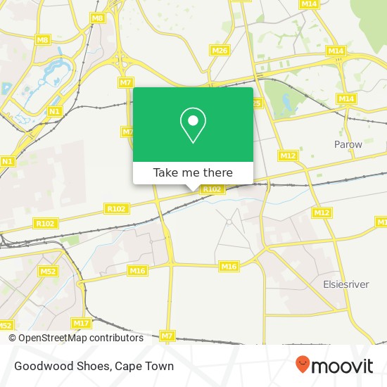 Goodwood Shoes, Voortrekker Rd Goodwood Cape Town 7460 map