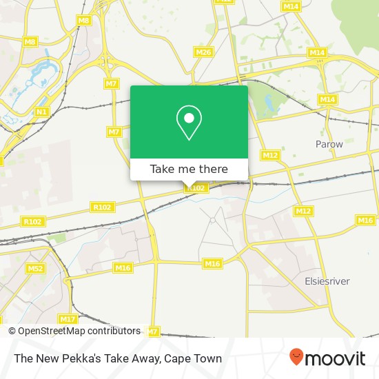 The New Pekka's Take Away, Voortrekker Rd Goodwood Cape Town 7460 map