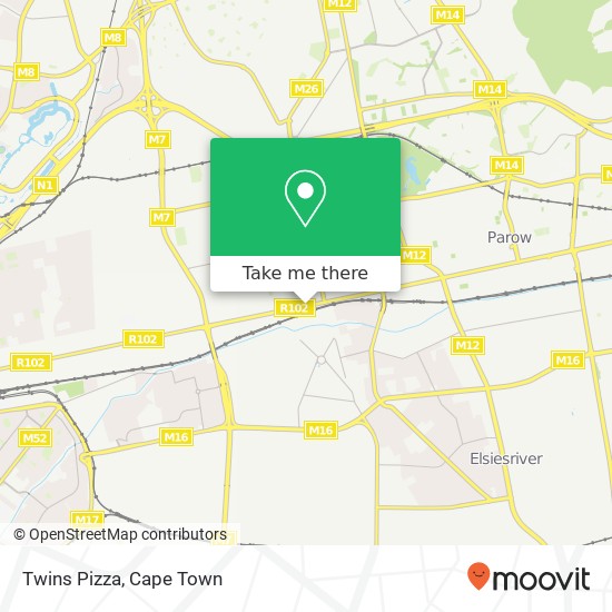 Twins Pizza, Voortrekker Rd Goodwood Cape Town 7460 map