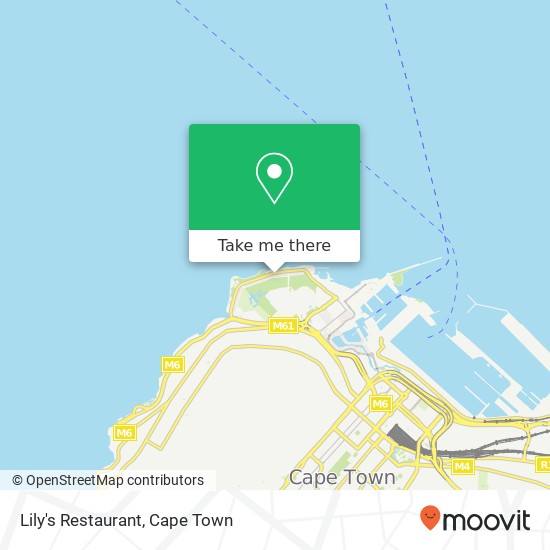 Lily's Restaurant, Surrey Pl Mouille Point Cape Town 8005 map