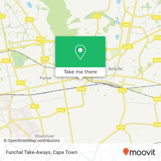 Funchal Take-Aways, Binder St Parow East Cape Town 7500 map