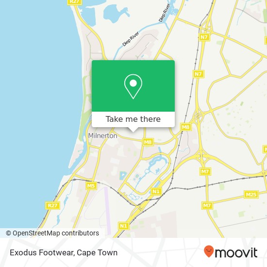 Exodus Footwear, Democracy Way Phoenix Cape Town 7447 map