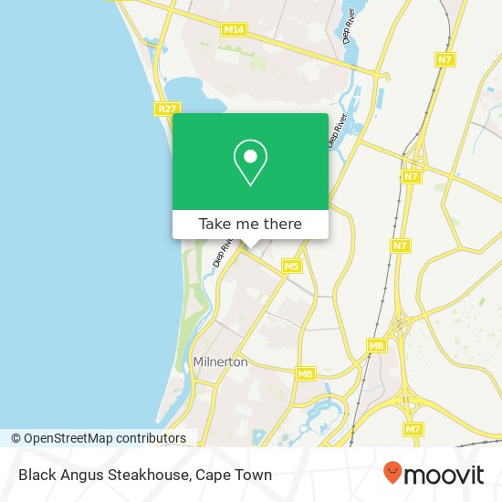 Black Angus Steakhouse, Milnerton Cape Town 7441 map