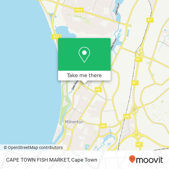 CAPE TOWN FISH MARKET, Milnerton Cape Town 7441 map