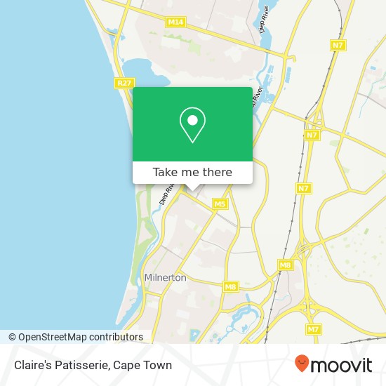 Claire's Patisserie, Milnerton 7441 map
