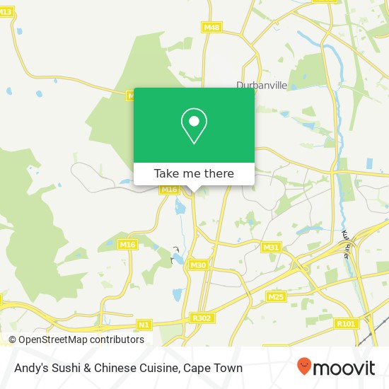 Andy's Sushi & Chinese Cuisine, Kenridge Centre Kenever Cape Town 7550 map
