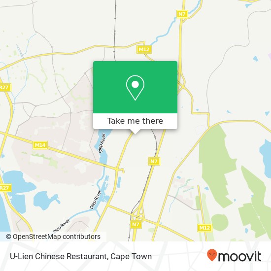 U-Lien Chinese Restaurant, 6, Clark Rd Killarney Gardens Cape Town 7441 map