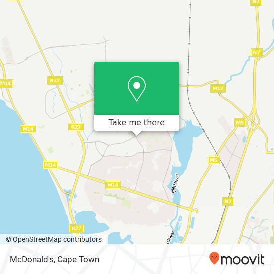 McDonald's, Parklands Cape Town 7441 map