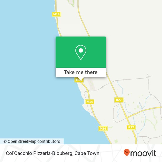 Col'Cacchio Pizzeria-Blouberg, Big Bay Cape Town 7441 map