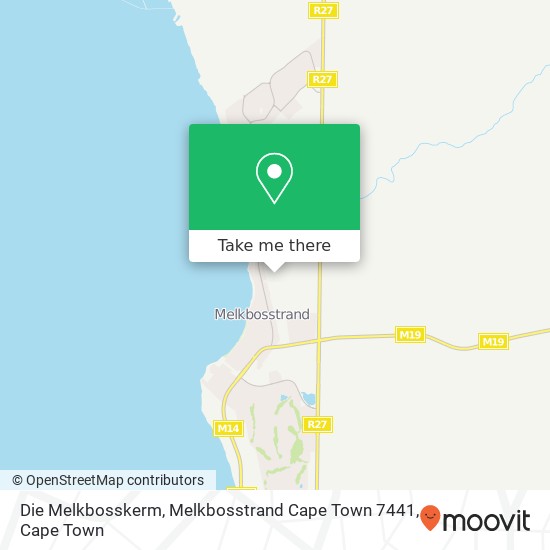Die Melkbosskerm, Melkbosstrand Cape Town 7441 map